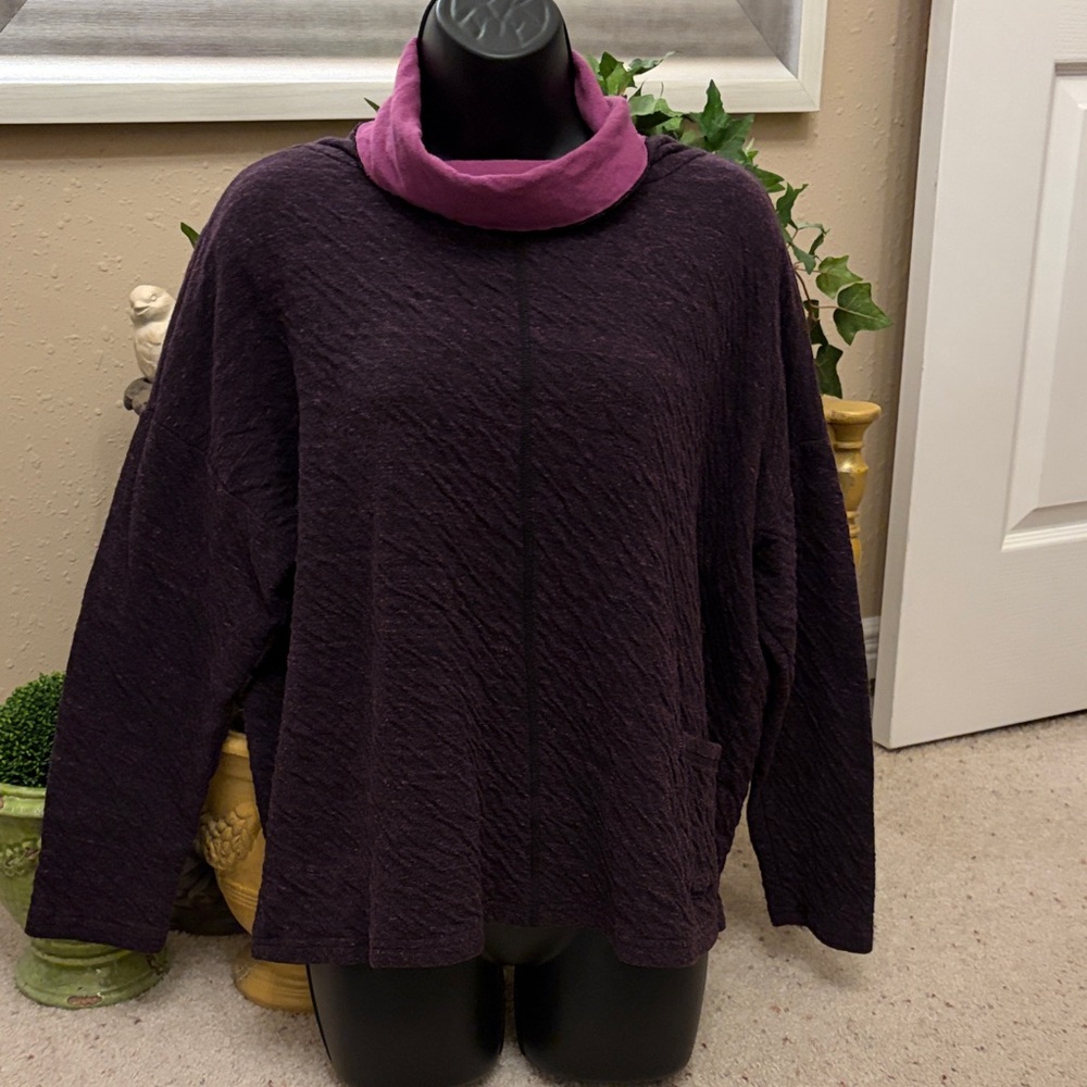 Purple Women's turtle neck top